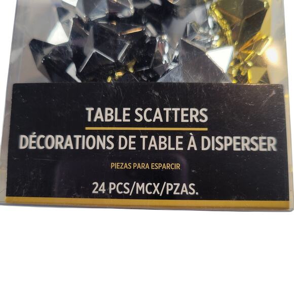 96-Pc Metallic Star Table Scatter Decorations - Gold, Silver, Black - 4 Boxes - Picture 8 of 9